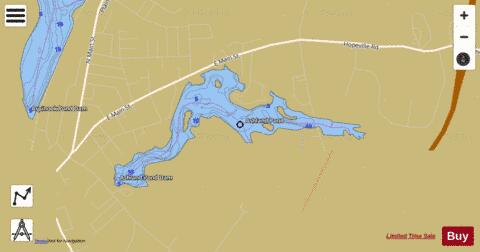 Ashland Pond depth contour Map - i-Boating App