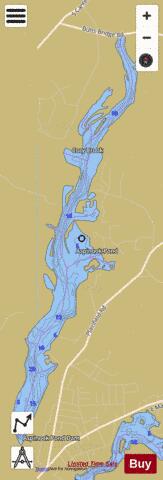 Aspinook Pond depth contour Map - i-Boating App