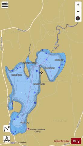 Bantam Lake depth contour Map - i-Boating App