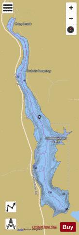 Colebrook River Reservoir depth contour Map - i-Boating App