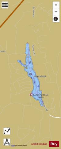 Gorton Pond depth contour Map - i-Boating App