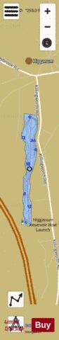 Higganum Reservoir depth contour Map - i-Boating App