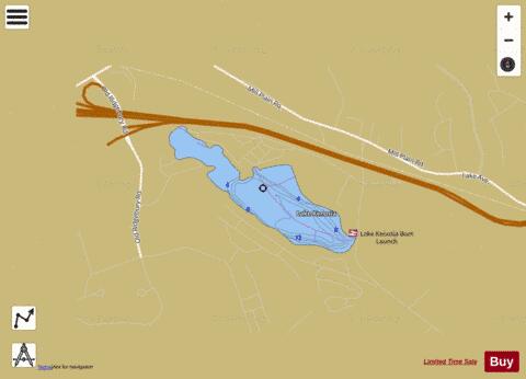 Lake Kenosia depth contour Map - i-Boating App