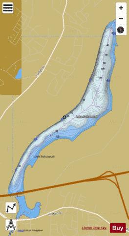 Lake Saltonstall depth contour Map - i-Boating App