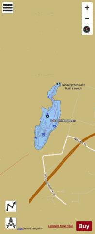 Lake Wintergreen depth contour Map - i-Boating App
