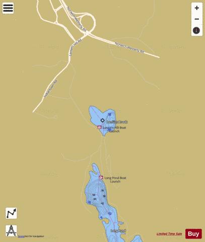 Lantern Hill Pond depth contour Map - i-Boating App