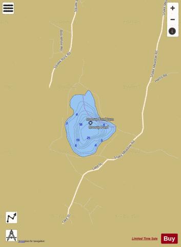 Moosup Pond depth contour Map - i-Boating App