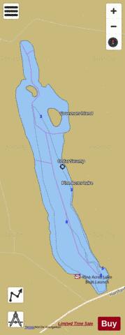 Pine Acres Lake depth contour Map - i-Boating App