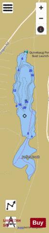 Quinebaug Lake depth contour Map - i-Boating App