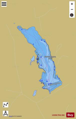West Thompson Reservoir depth contour Map - i-Boating App