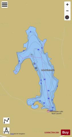 Winchester Lake depth contour Map - i-Boating App