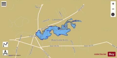 Concord Pond depth contour Map - i-Boating App
