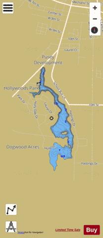 Horsey Pond depth contour Map - i-Boating App