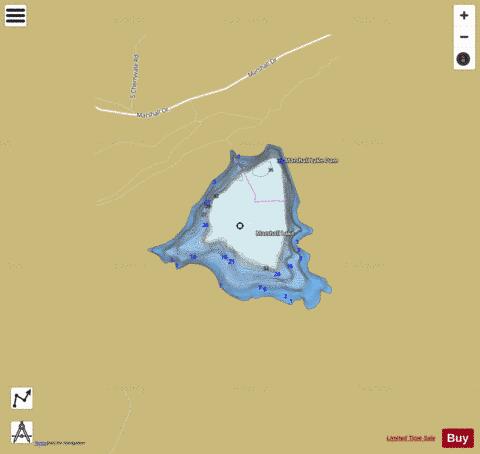 Marshall Lake depth contour Map - i-Boating App