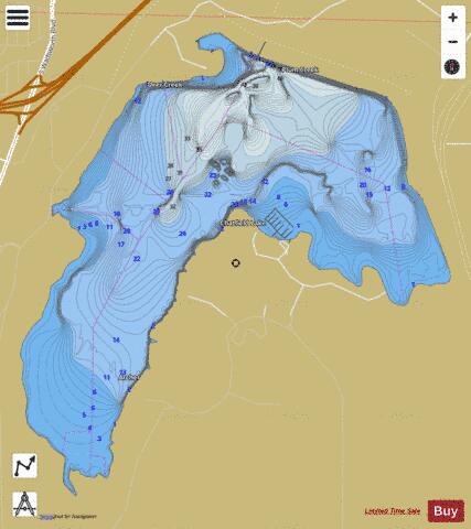 Chatfield Lake depth contour Map - i-Boating App