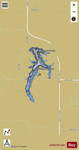 Spring Arbor Lake depth contour Map - i-Boating App