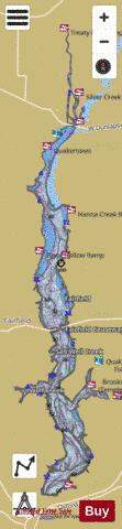 Brookville Lake depth contour Map - i-Boating App