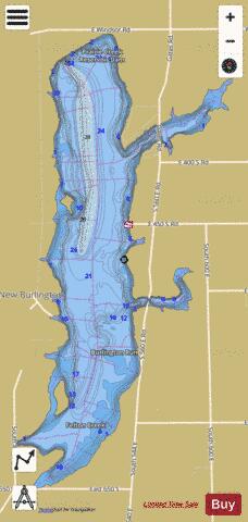 Prairie Creek Reservoir depth contour Map - i-Boating App