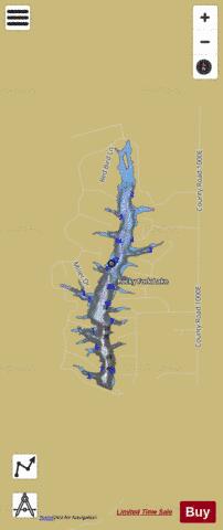 Rocky Fork Lake depth contour Map - i-Boating App