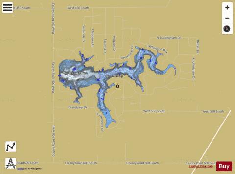 Lake Holiday depth contour Map - i-Boating App
