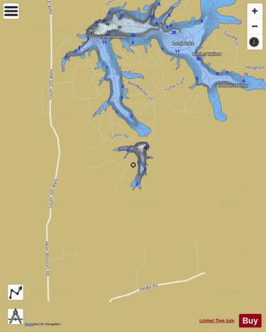Earlham Lake depth contour Map - i-Boating App