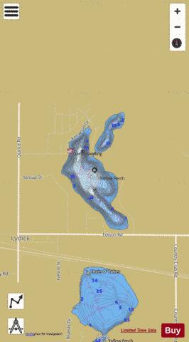 North Chain Lake depth contour Map - i-Boating App