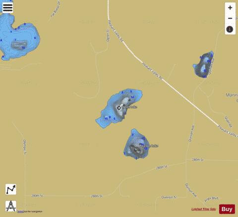 Ogren Lake depth contour Map - i-Boating App