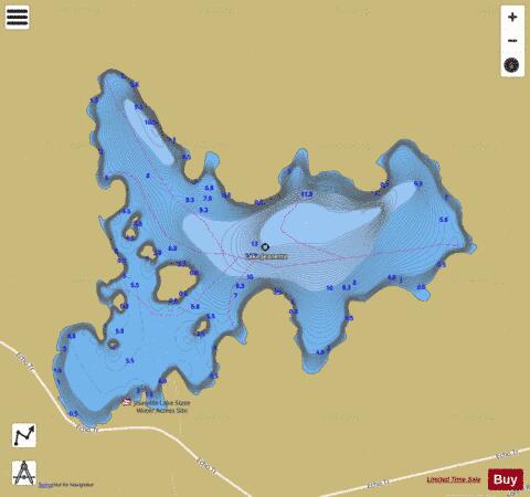Lake Jeanette depth contour Map - i-Boating App