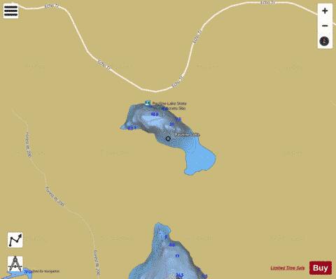 Pauline Lake depth contour Map - i-Boating App