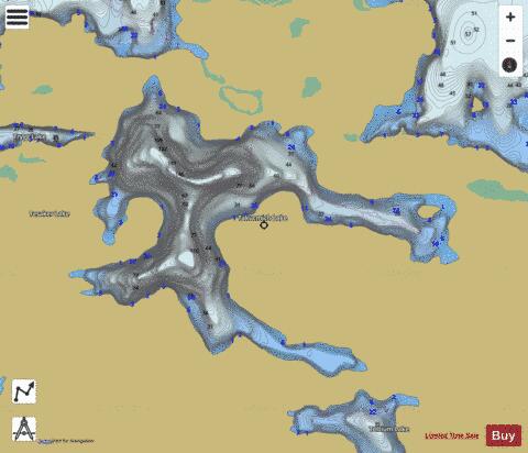 Takucmich Lake depth contour Map - i-Boating App