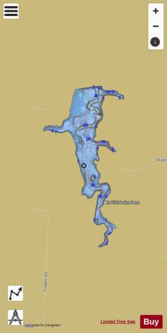 Little Sni-A-Bar Watershed Structure Number 1-S Dam depth contour Map - i-Boating App