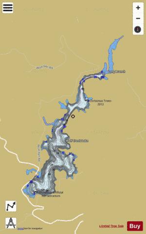 Wolf Creek Lake depth contour Map - i-Boating App