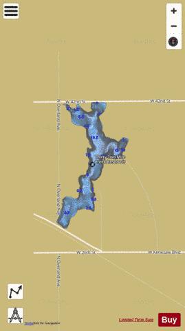 Thirty-Two Mile Creek Reservoir depth contour Map - i-Boating App