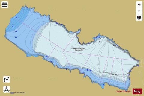 Jemez Canyon Reservoir depth contour Map - i-Boating App