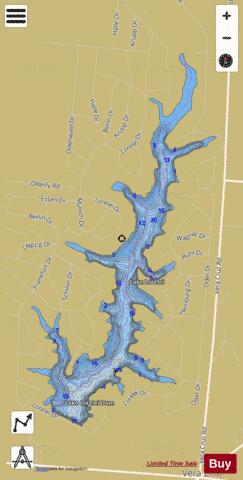 Lake Lorelei depth contour Map - i-Boating App