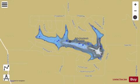 Caldwell Spring Lake depth contour Map - i-Boating App