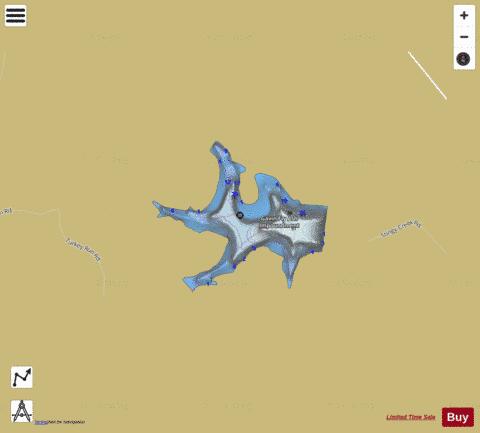 Gavin Fly Ash Impoundment depth contour Map - i-Boating App