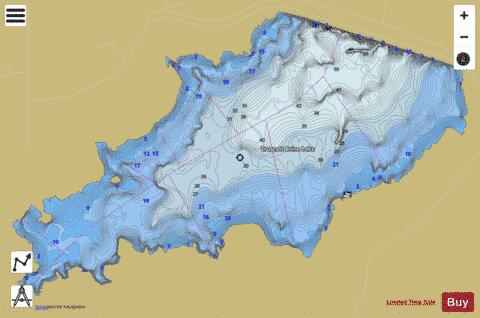 Truscott Brine Lake depth contour Map - i-Boating App