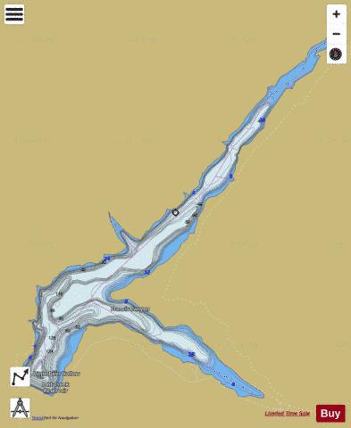 Lost Creek Reservoir depth contour Map - i-Boating App