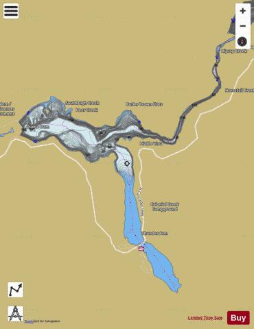 Diablo Lake depth contour Map - i-Boating App