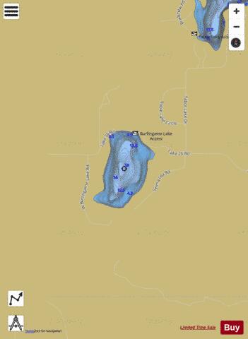Burlingame Lake depth contour Map - i-Boating App