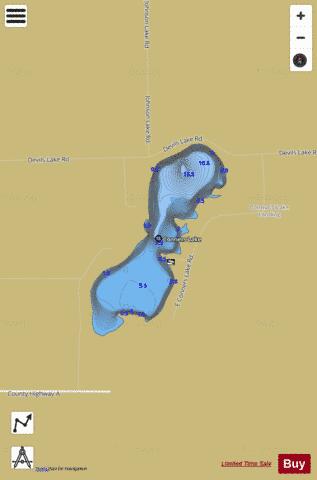 Conners Lake depth contour Map - i-Boating App