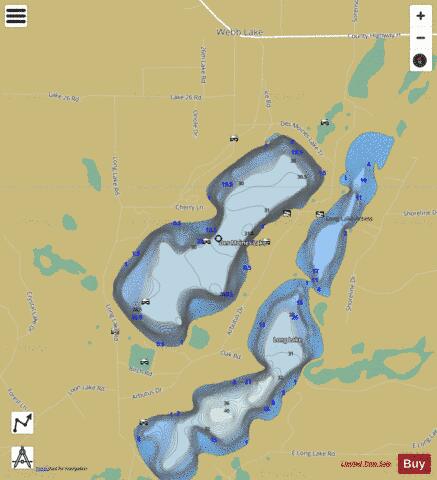 Des Moines Lake depth contour Map - i-Boating App