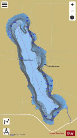 Gull Lake depth contour Map - i-Boating App