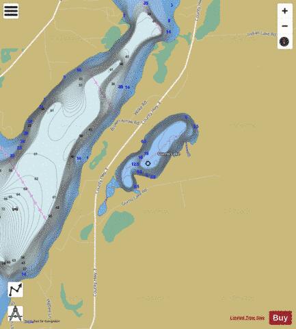 Gurno Lake depth contour Map - i-Boating App