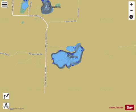 Jerry Lake depth contour Map - i-Boating App