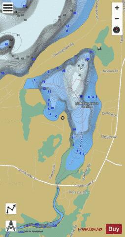 Little Lac Courte Oreilles depth contour Map - i-Boating App