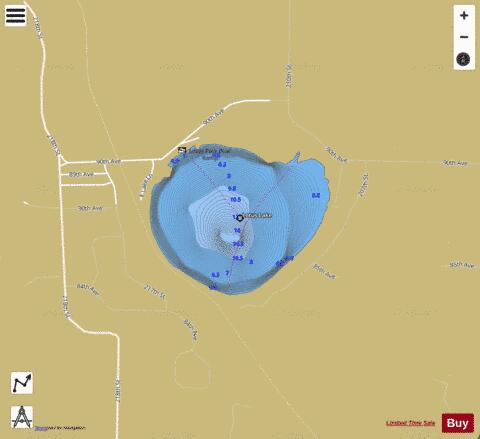Lotus Lake depth contour Map - i-Boating App