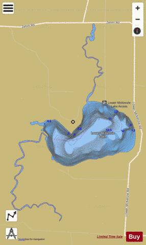 Lower McKenzie Lake depth contour Map - i-Boating App