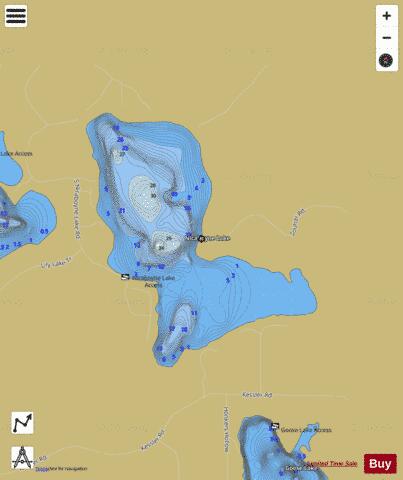 Nicaboyne Lake depth contour Map - i-Boating App